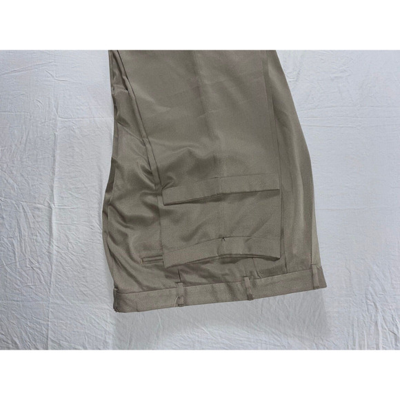 Perry Ellis Portfolio Washable Pleated/Cuffed Microfiber Dress Slacks. 38X32 EUC - Picture 4 of 9